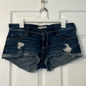 Hollister dark denim shorts